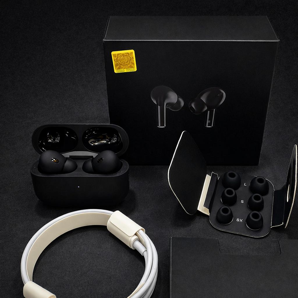 Black Pro 2 Wireless Earbuds – Premium Sound | Box Pack