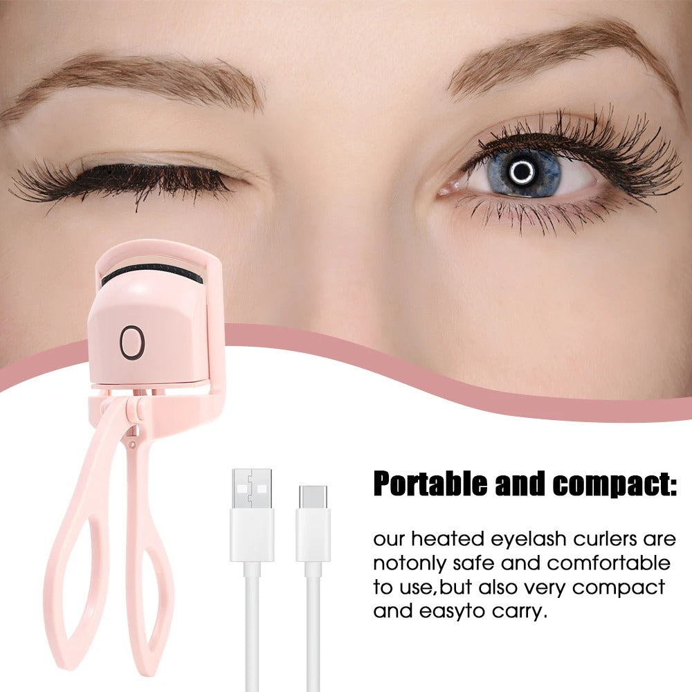 Automatic Heated Eyelash Curler | USB Rechargeable Electric Lash Curler | Long-Lasting Natural Curl