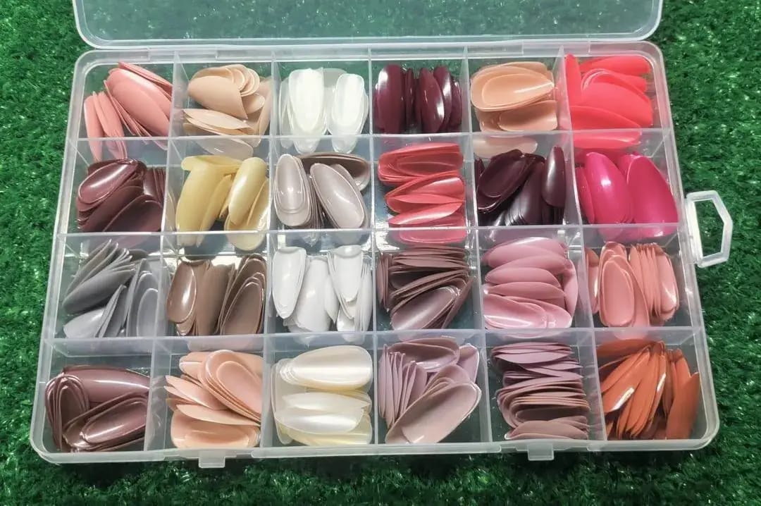 576 PCS Colorful Press-On Nails Set with Free Nail Glue | Reusable Artificial Nail Kit